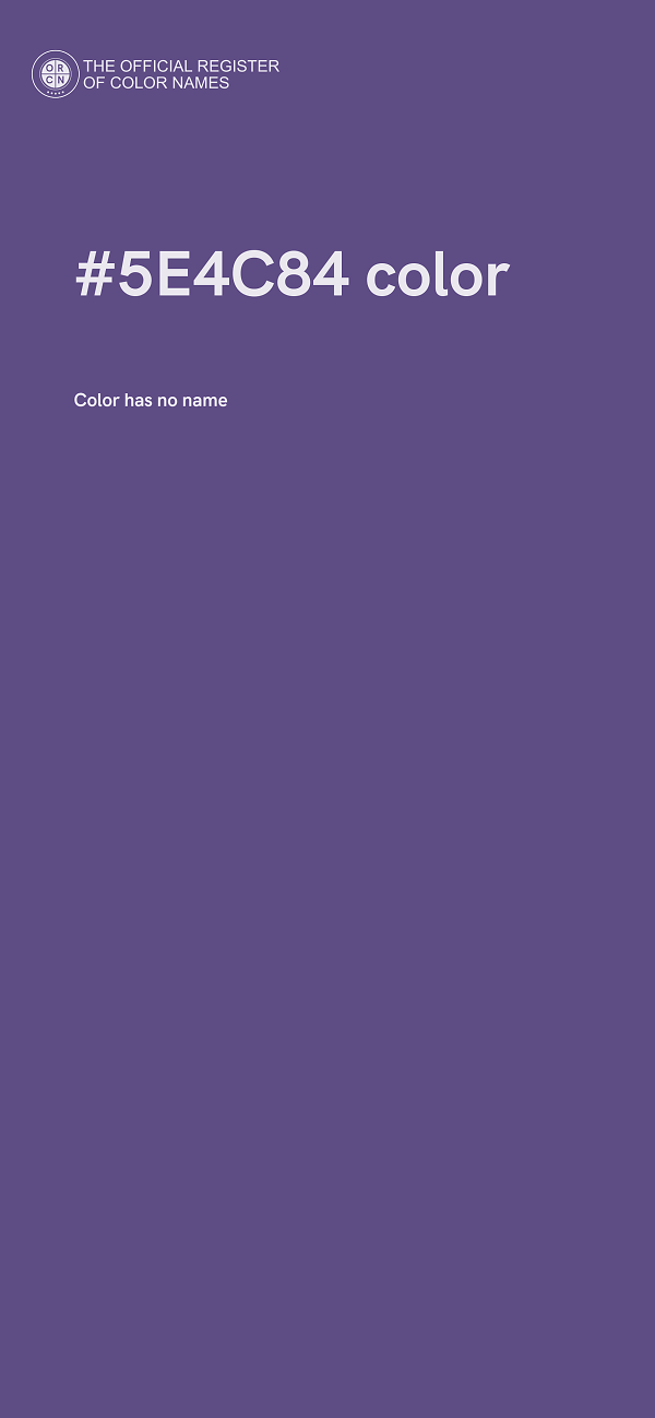#5E4C84 color image