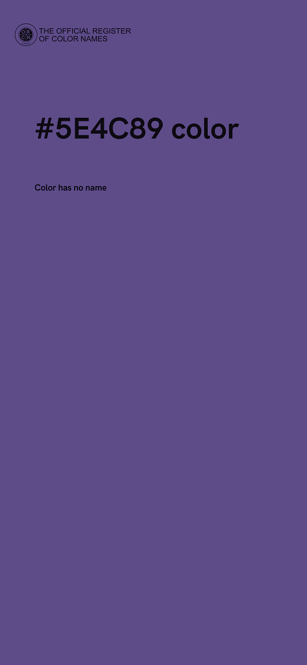 #5E4C89 color image