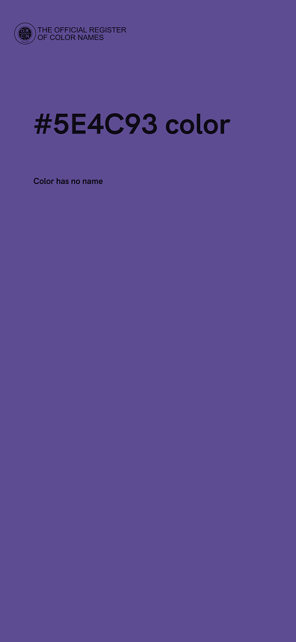 #5E4C93 color image
