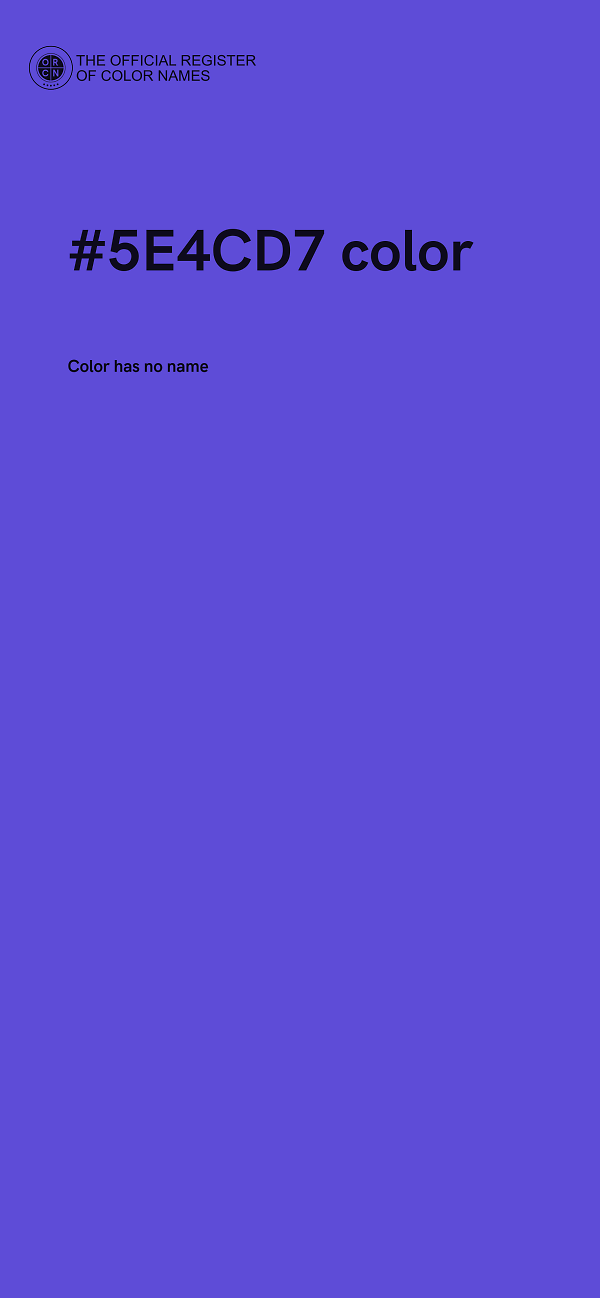 #5E4CD7 color image