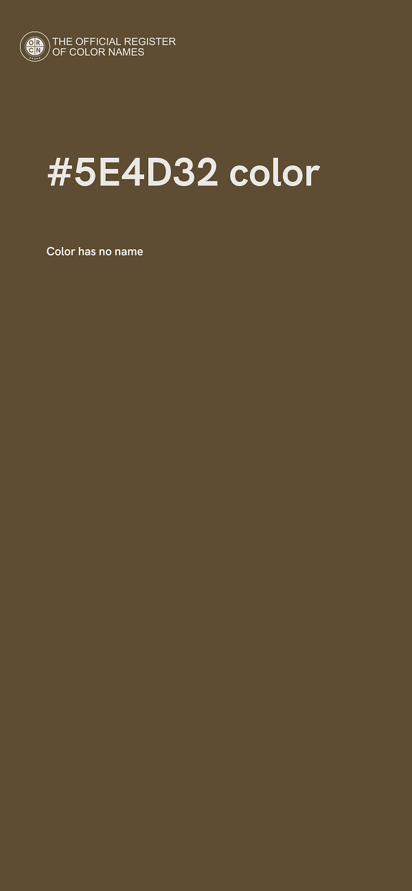 #5E4D32 color image