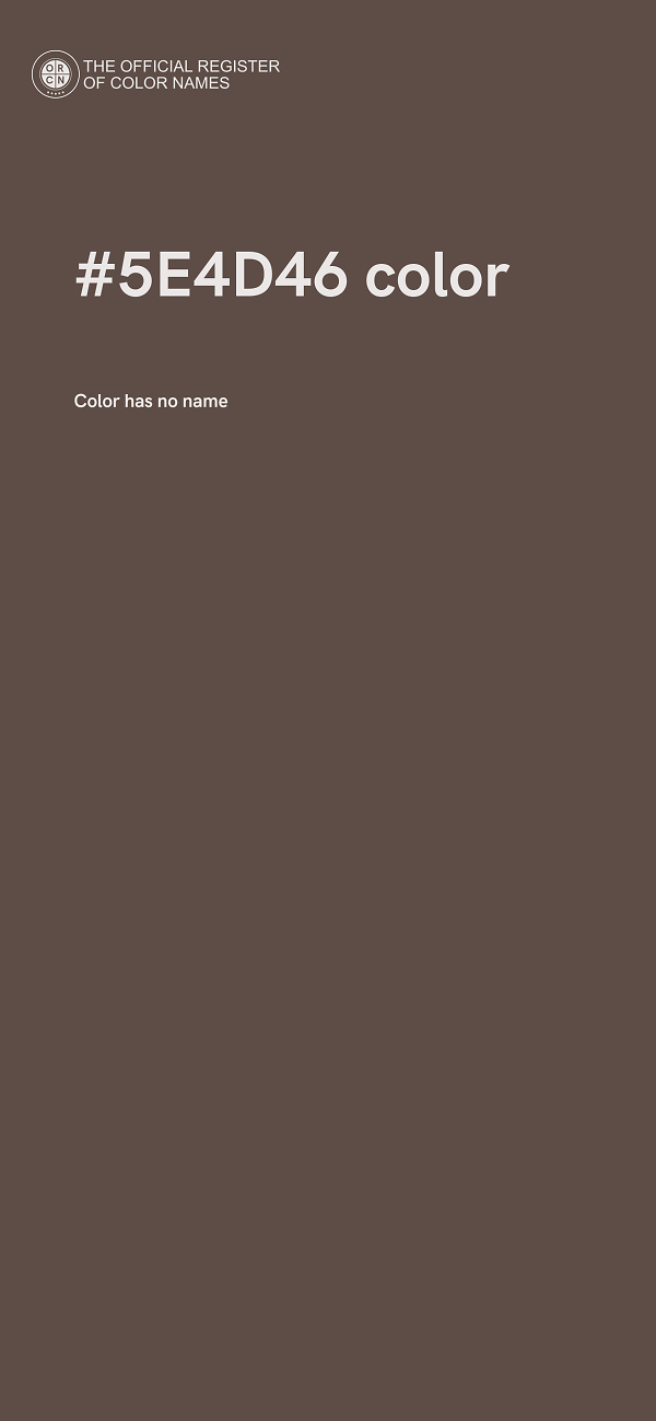 #5E4D46 color image