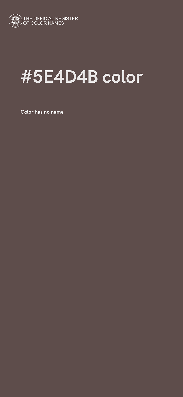 #5E4D4B color image