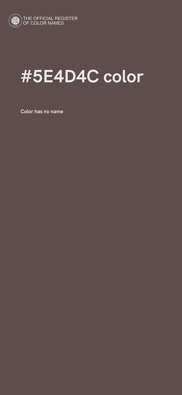 #5E4D4C color image