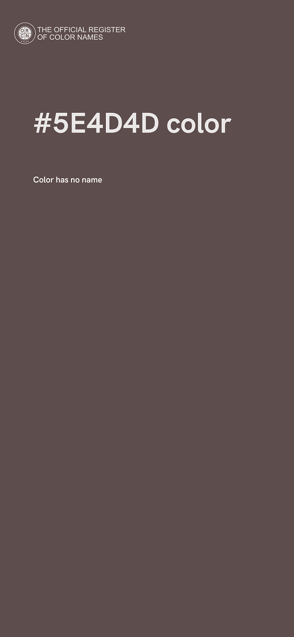#5E4D4D color image