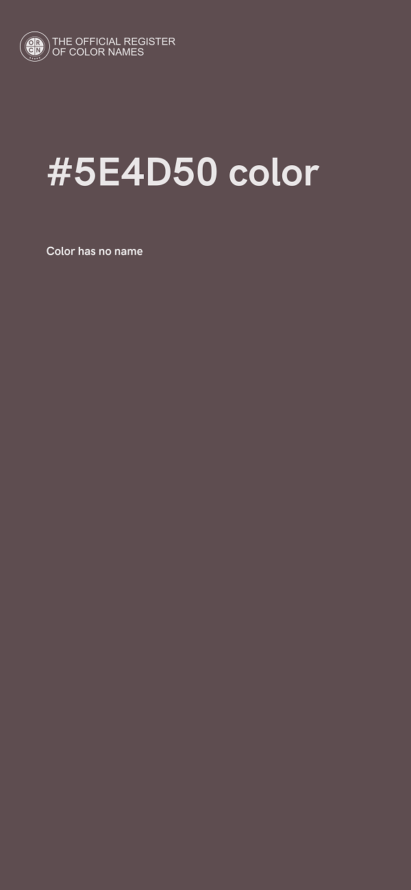 #5E4D50 color image