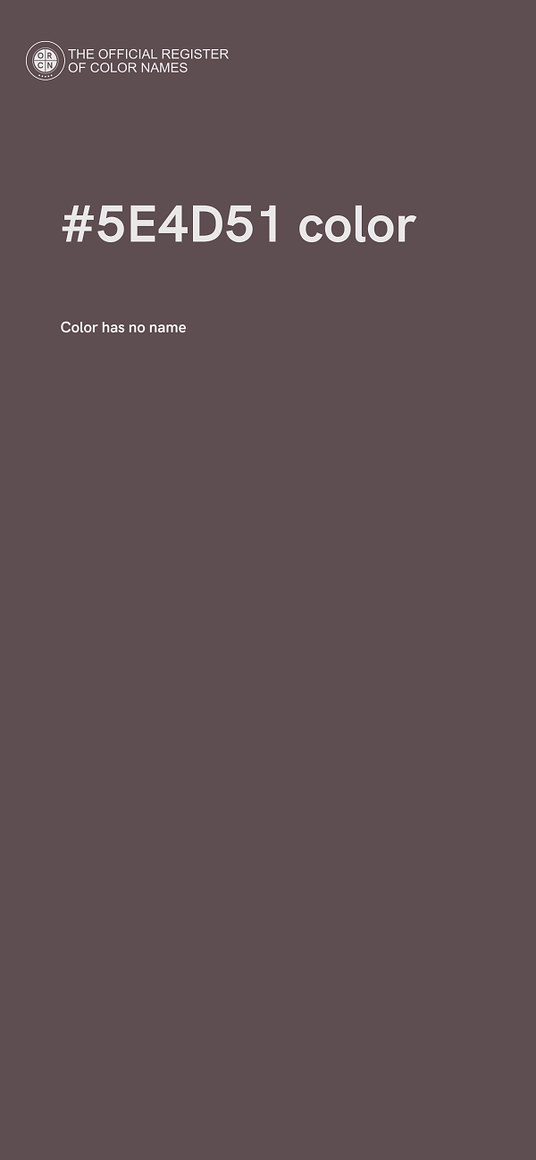 #5E4D51 color image