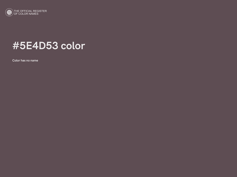 #5E4D53 color image