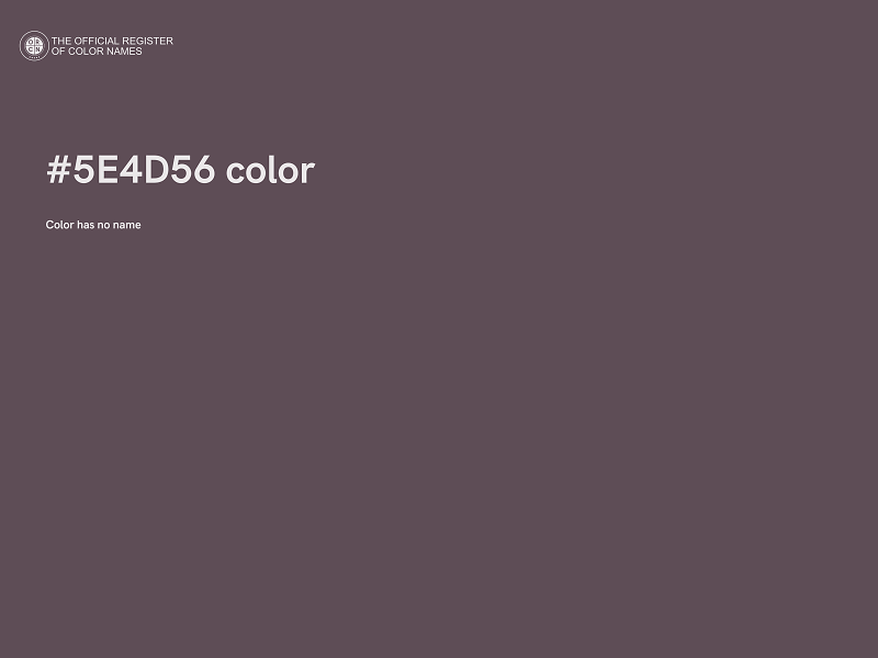 #5E4D56 color image