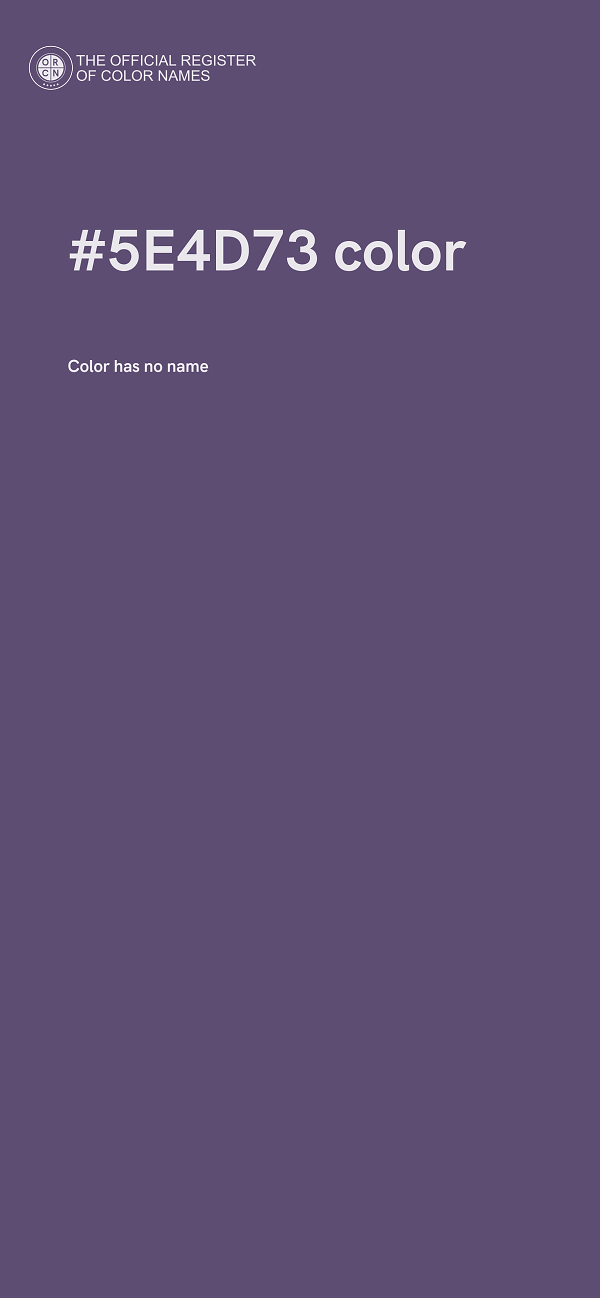#5E4D73 color image