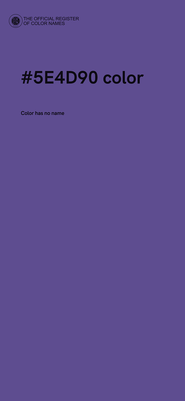 #5E4D90 color image