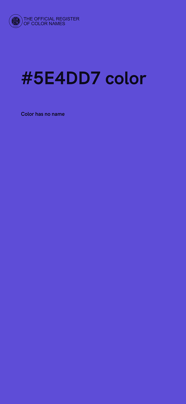#5E4DD7 color image