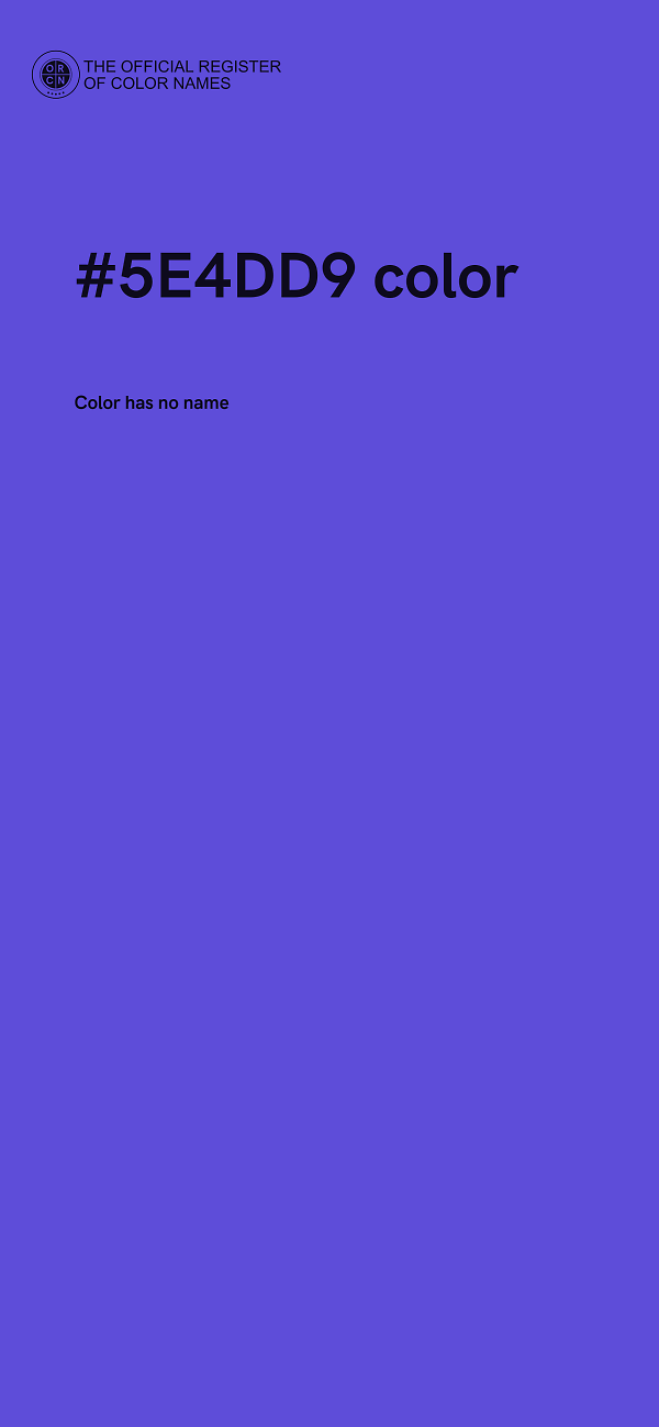 #5E4DD9 color image