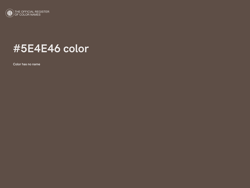 #5E4E46 color image