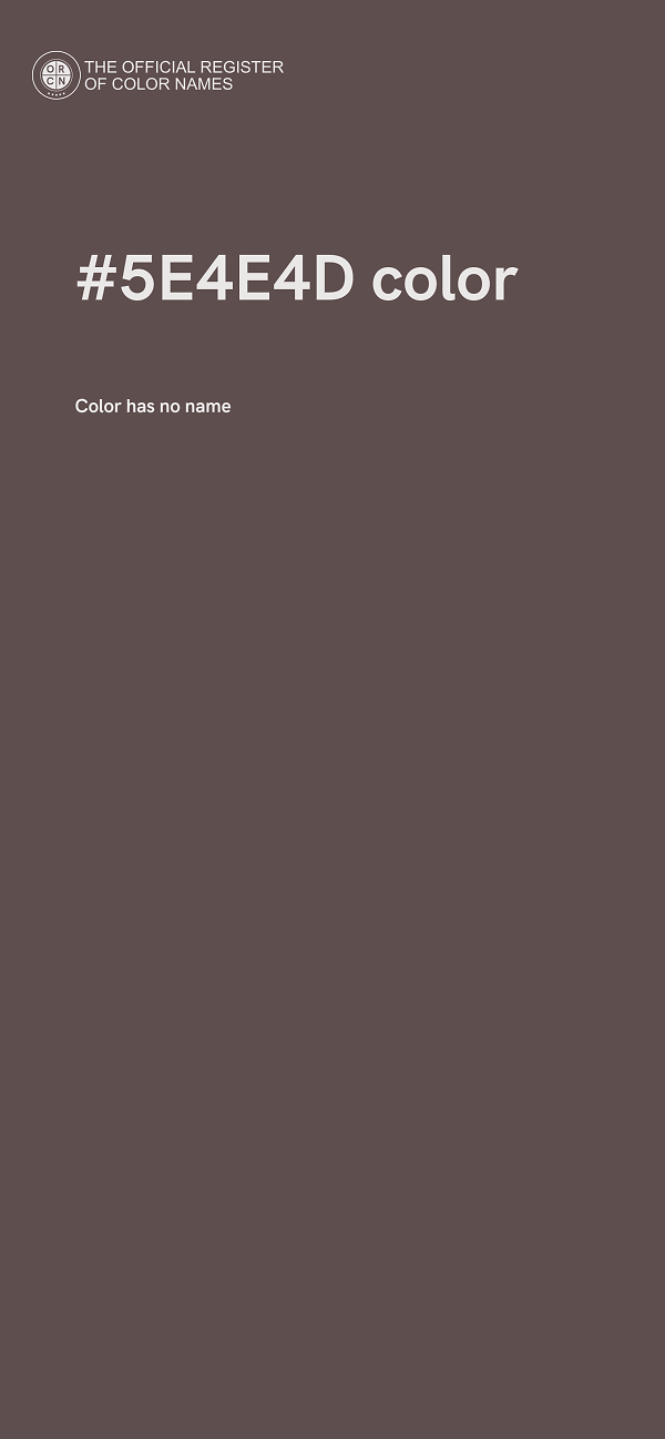#5E4E4D color image