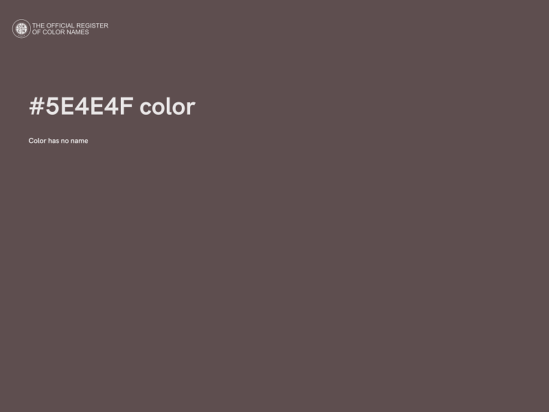 #5E4E4F color image