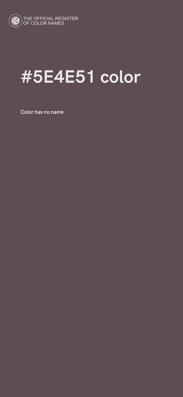 #5E4E51 color image