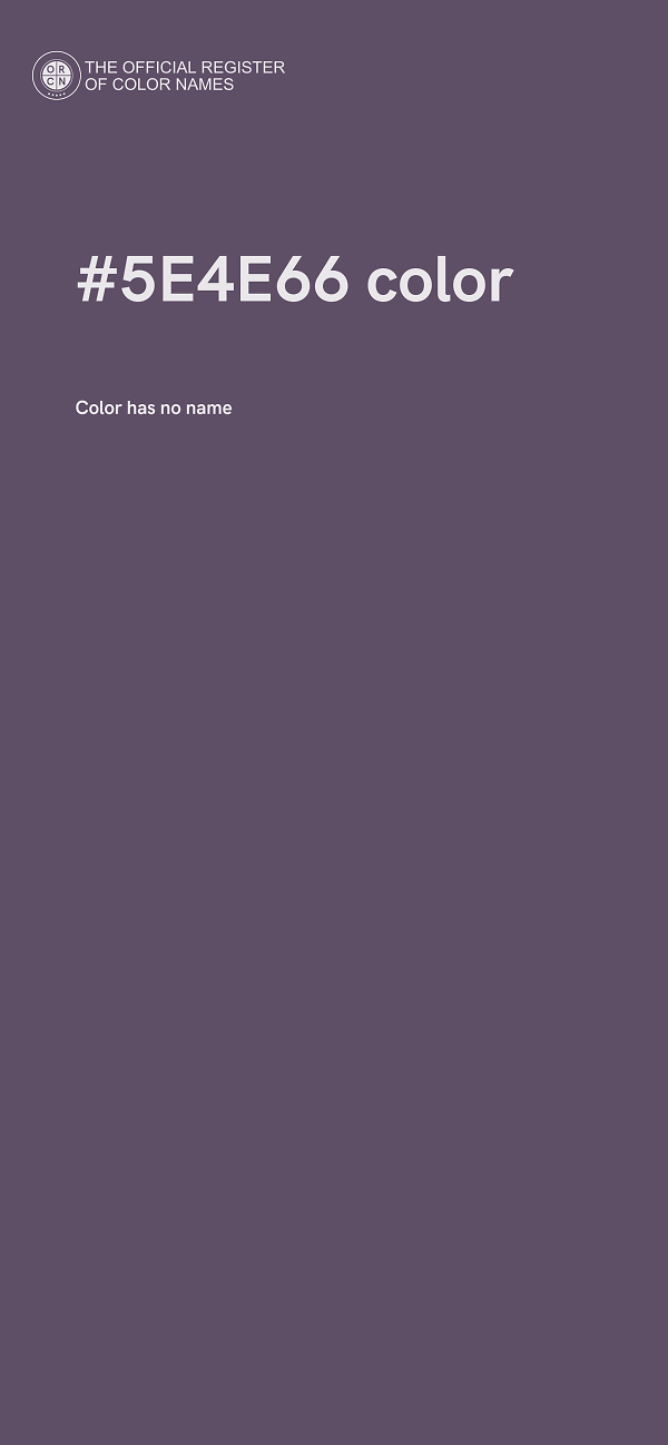 #5E4E66 color image