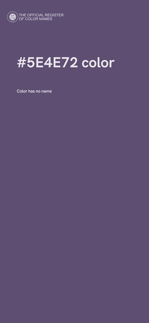 #5E4E72 color image