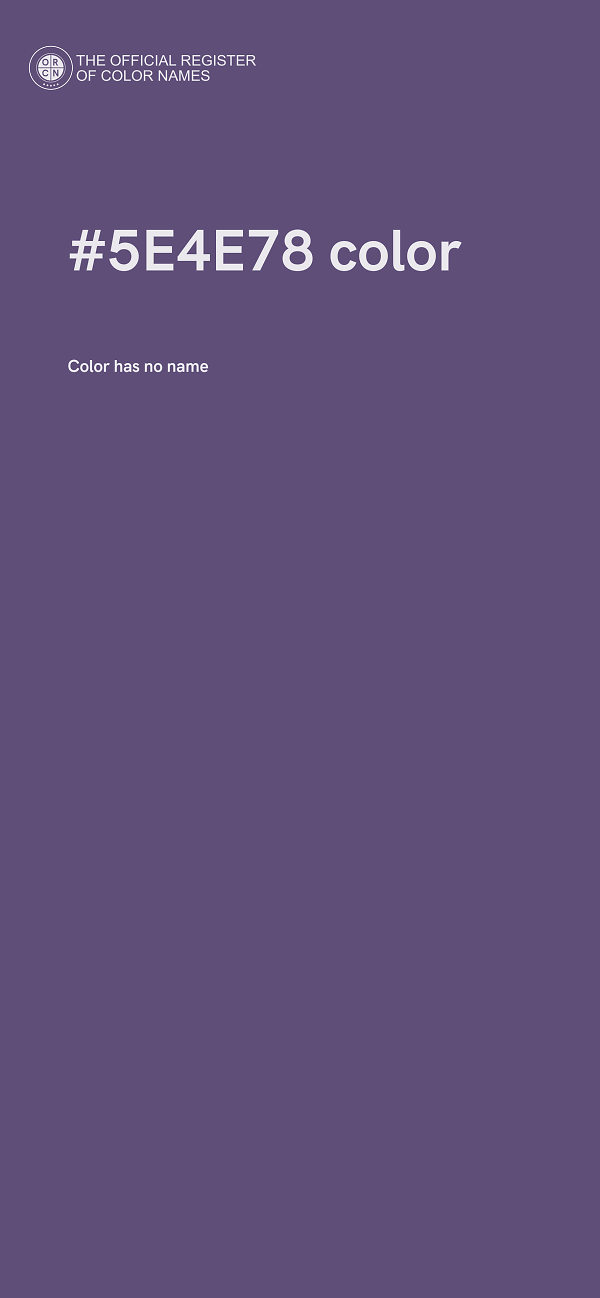#5E4E78 color image