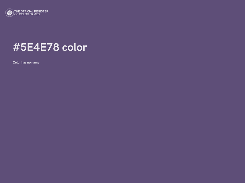 #5E4E78 color image