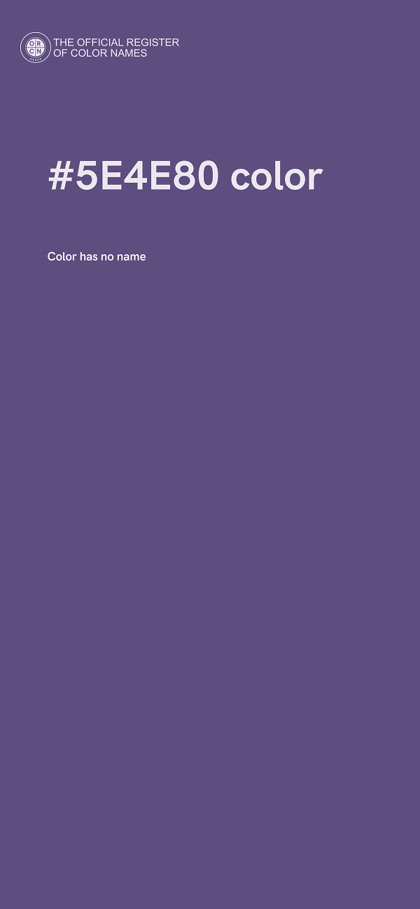 #5E4E80 color image