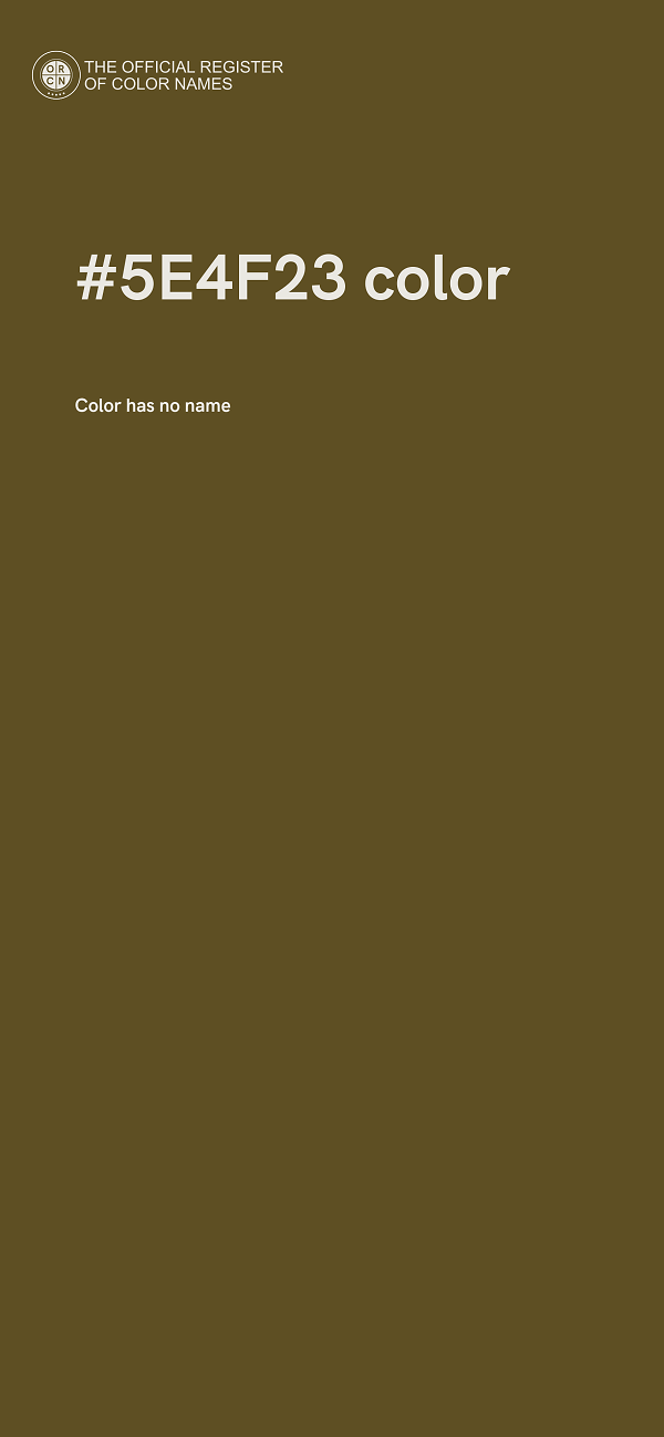 #5E4F23 color image