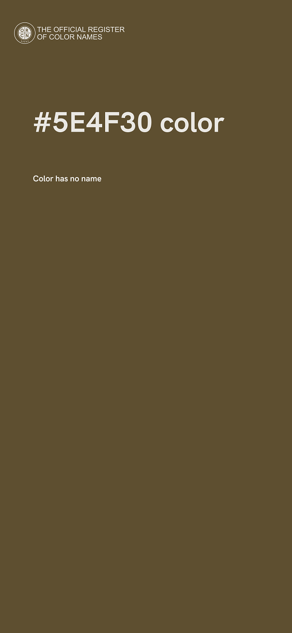 #5E4F30 color image