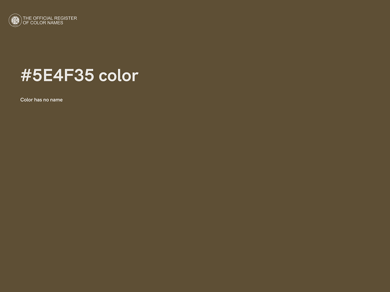 #5E4F35 color image