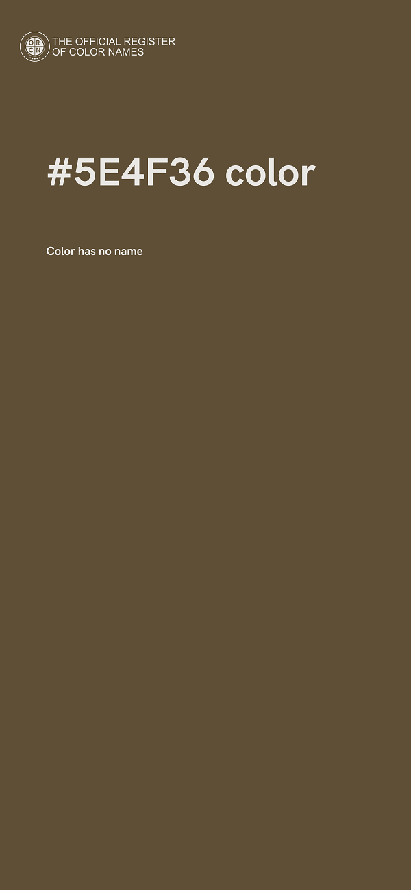 #5E4F36 color image