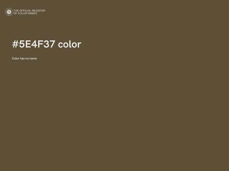 #5E4F37 color image