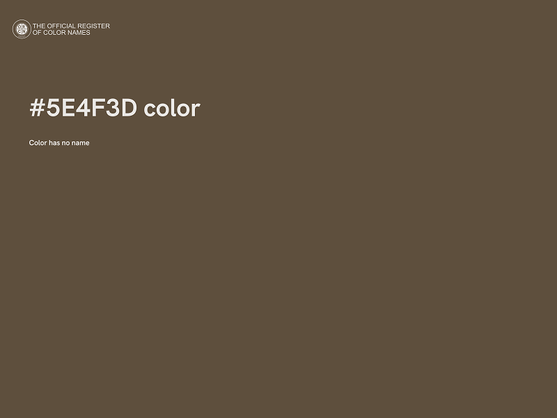 #5E4F3D color image