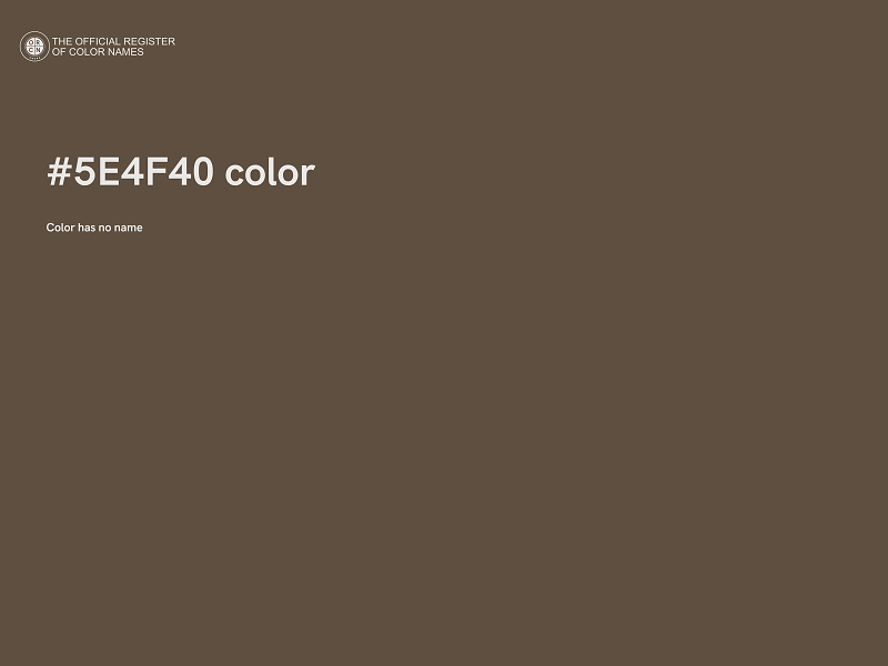 #5E4F40 color image