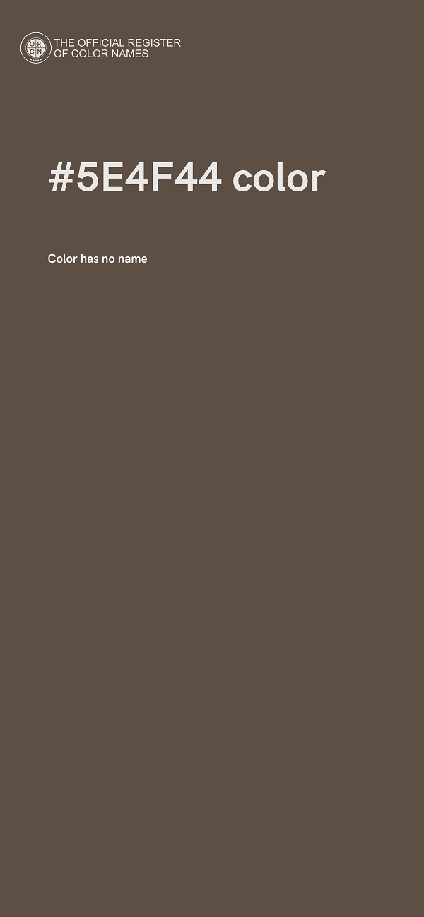 #5E4F44 color image