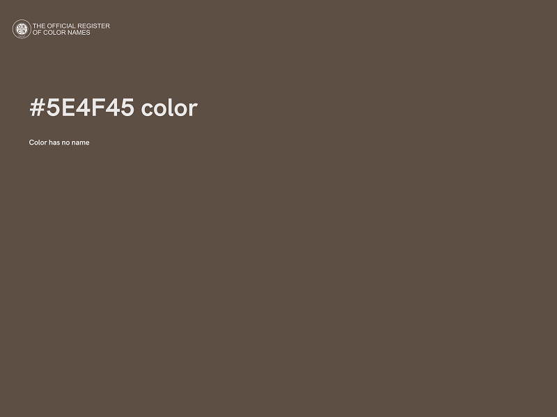 #5E4F45 color image