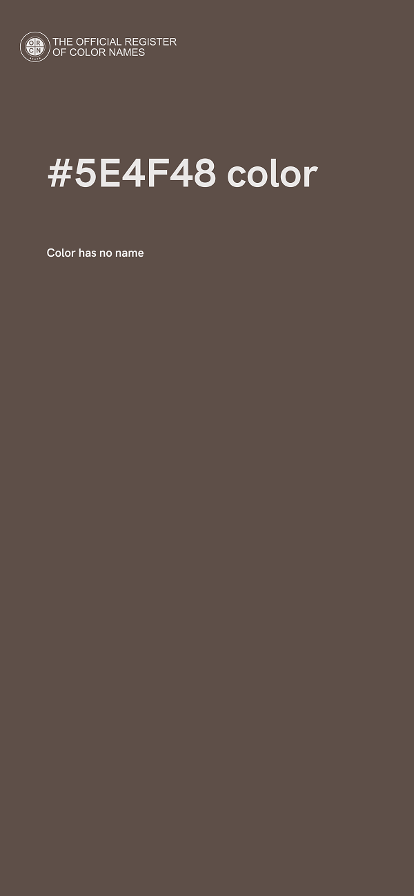 #5E4F48 color image