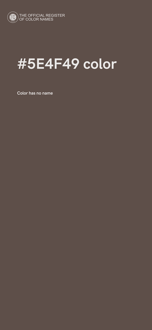 #5E4F49 color image