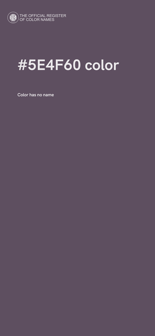 #5E4F60 color image