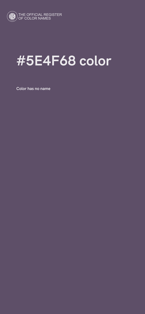 #5E4F68 color image
