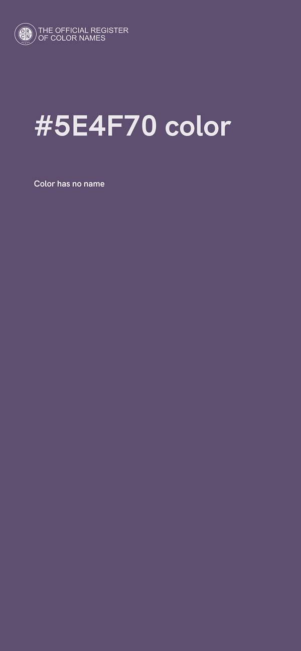 #5E4F70 color image