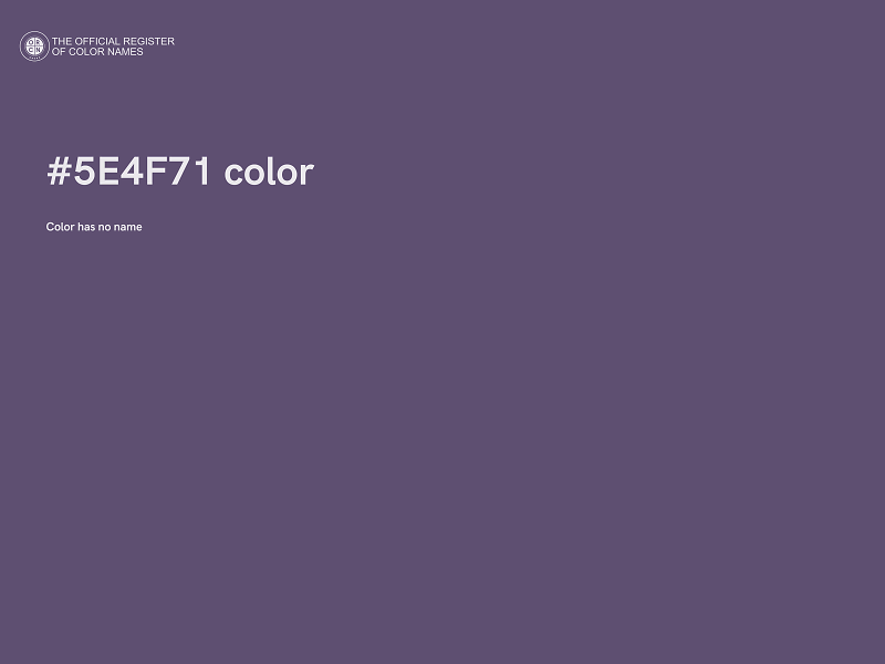 #5E4F71 color image