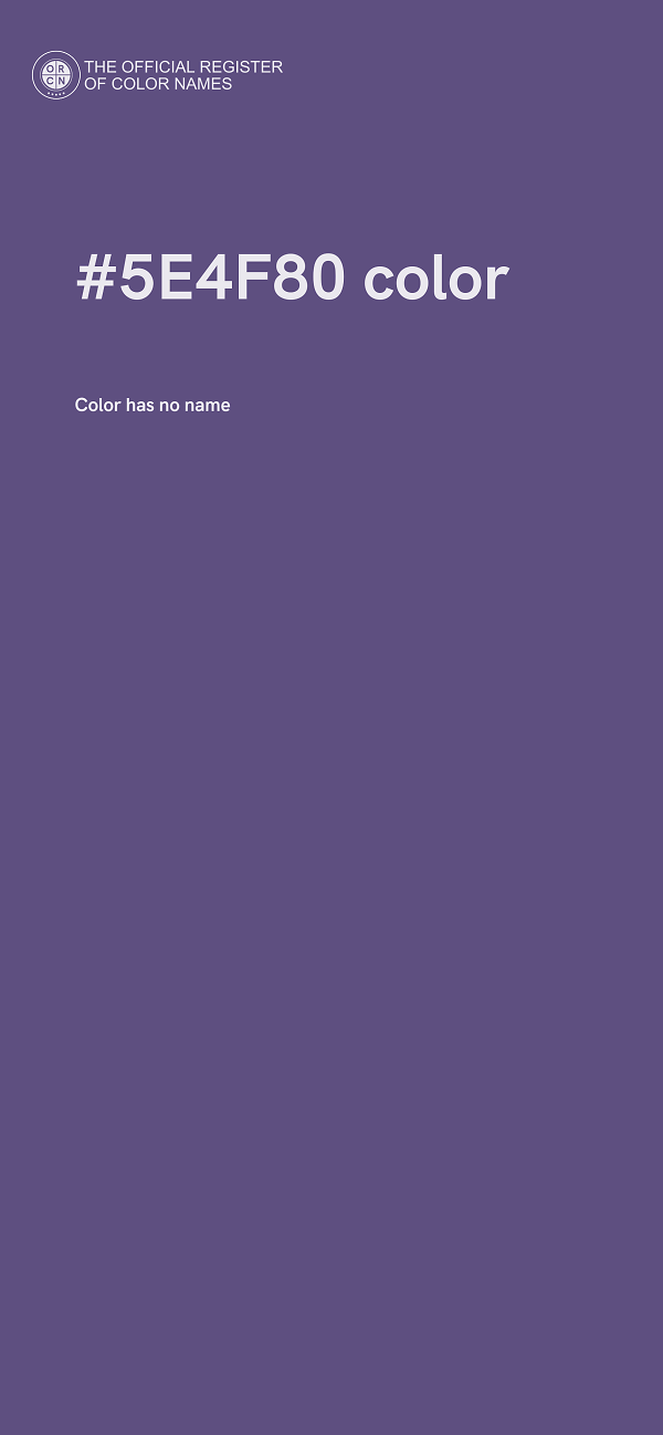 #5E4F80 color image