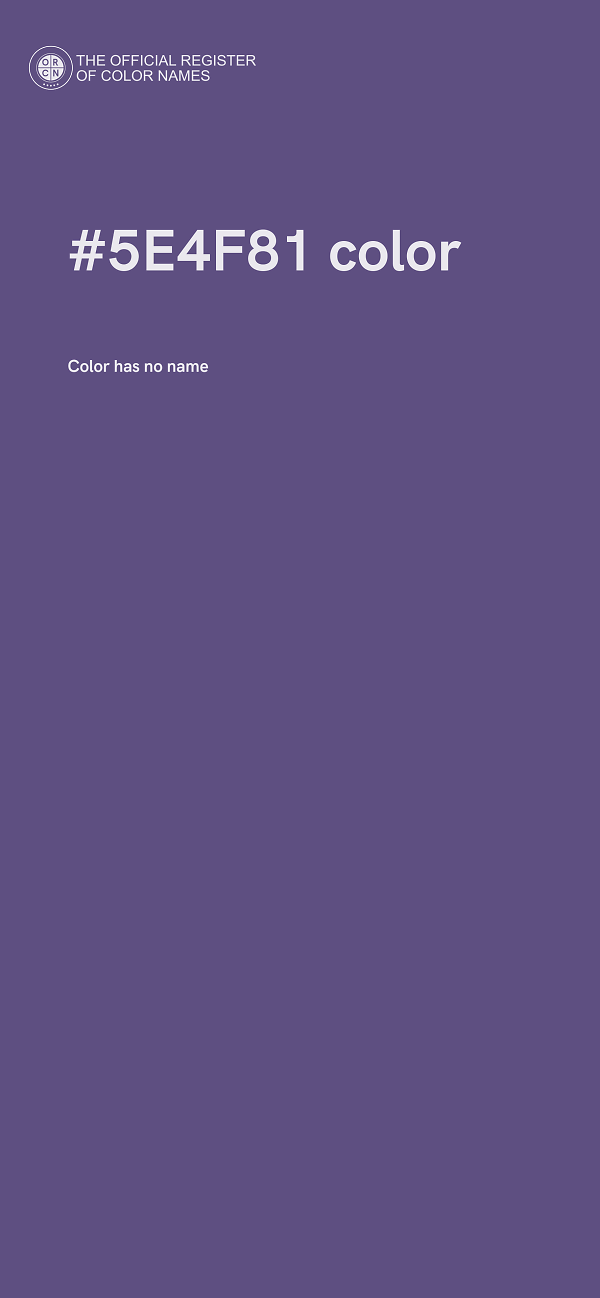 #5E4F81 color image