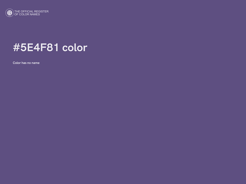 #5E4F81 color image