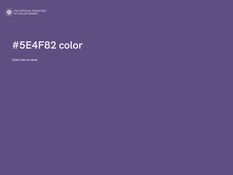 #5E4F82 color image