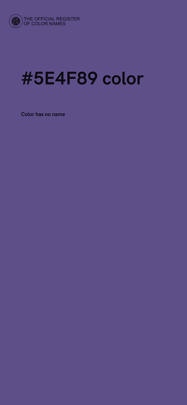#5E4F89 color image
