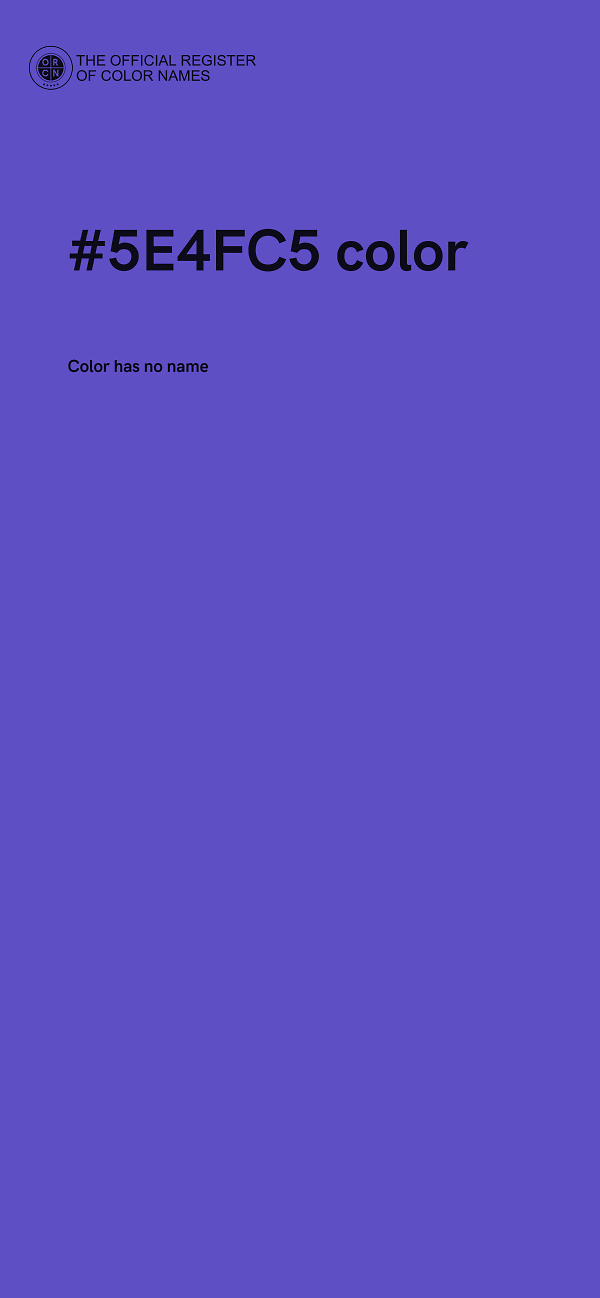 #5E4FC5 color image