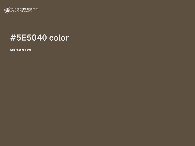 #5E5040 color image