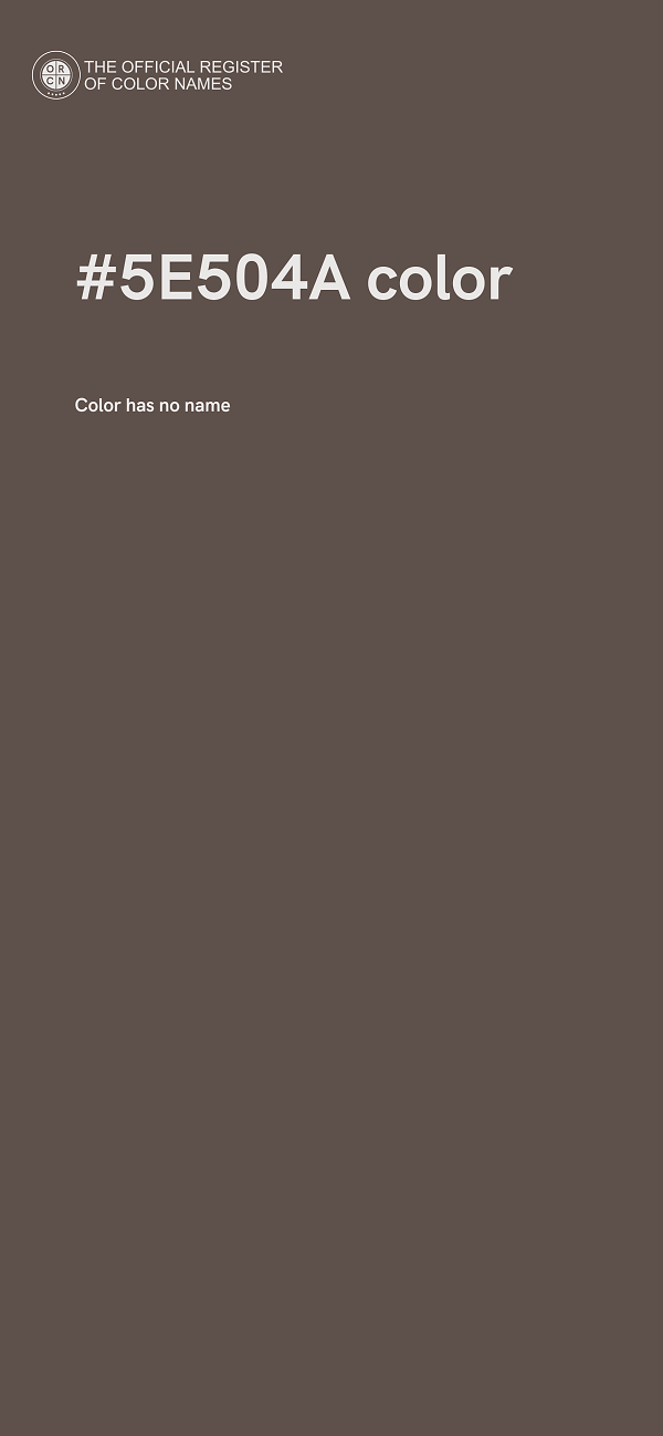 #5E504A color image