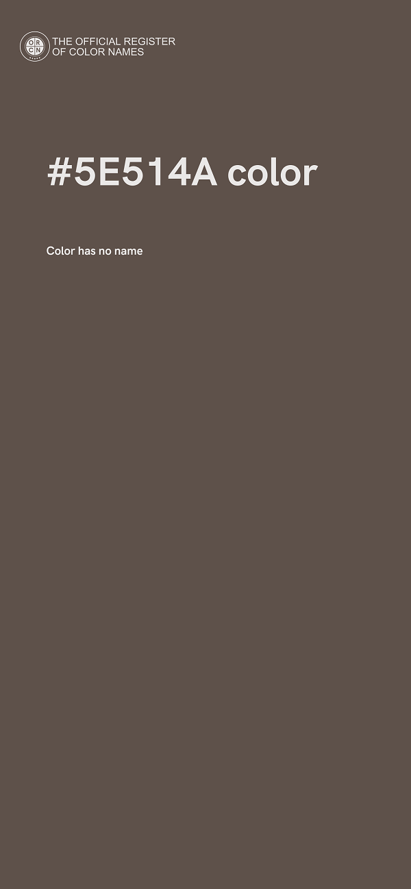 #5E514A color image